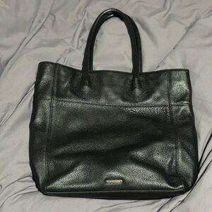 Rebecca Minkoff Real Black Leather Tote Bag